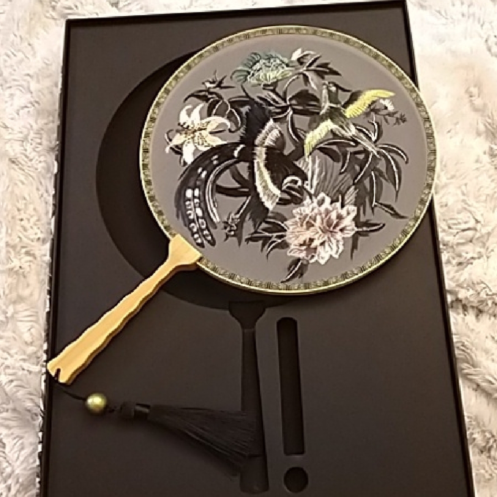 Dior 2022 LE Silk Embroidered Fan in a LE Box